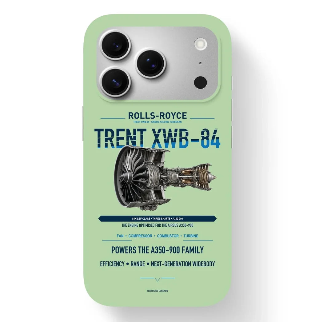 TRENT XWB-84 Case design on light green iphone case