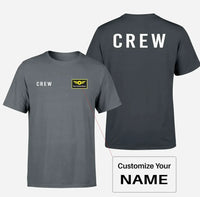 Thumbnail for CREW & Text Designed Double-Side T-Shirts - view 11