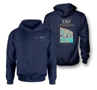 Thumbnail for Erfurt-Weimar Airport (ERF) design on navy blue double-side hoodie