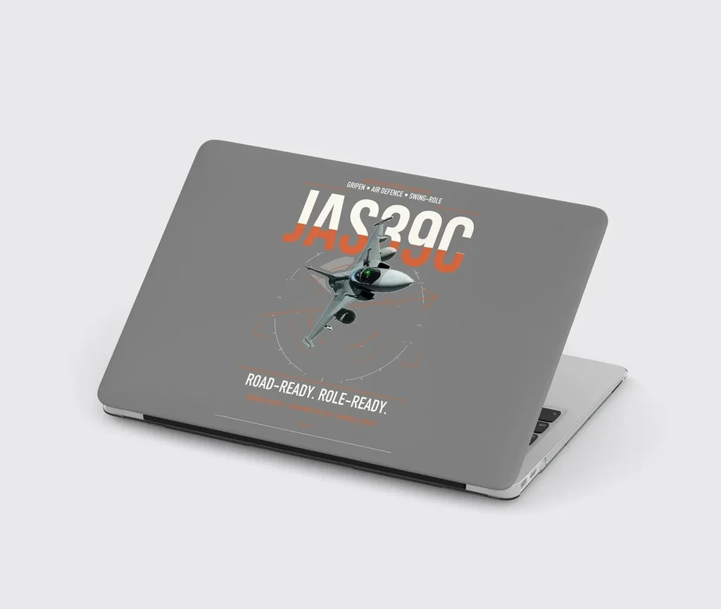 Saab JAS 39C Gripen design on gray MacBook case