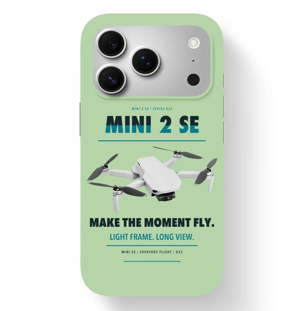 DJI Mini 2 SE Case design on light green iphone case