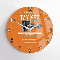 Thumbnail for TAY 650 design on orange no frame wall clock
