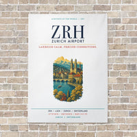 Thumbnail for Zurich Airport ZRH vertical canvas print - no frame - white background