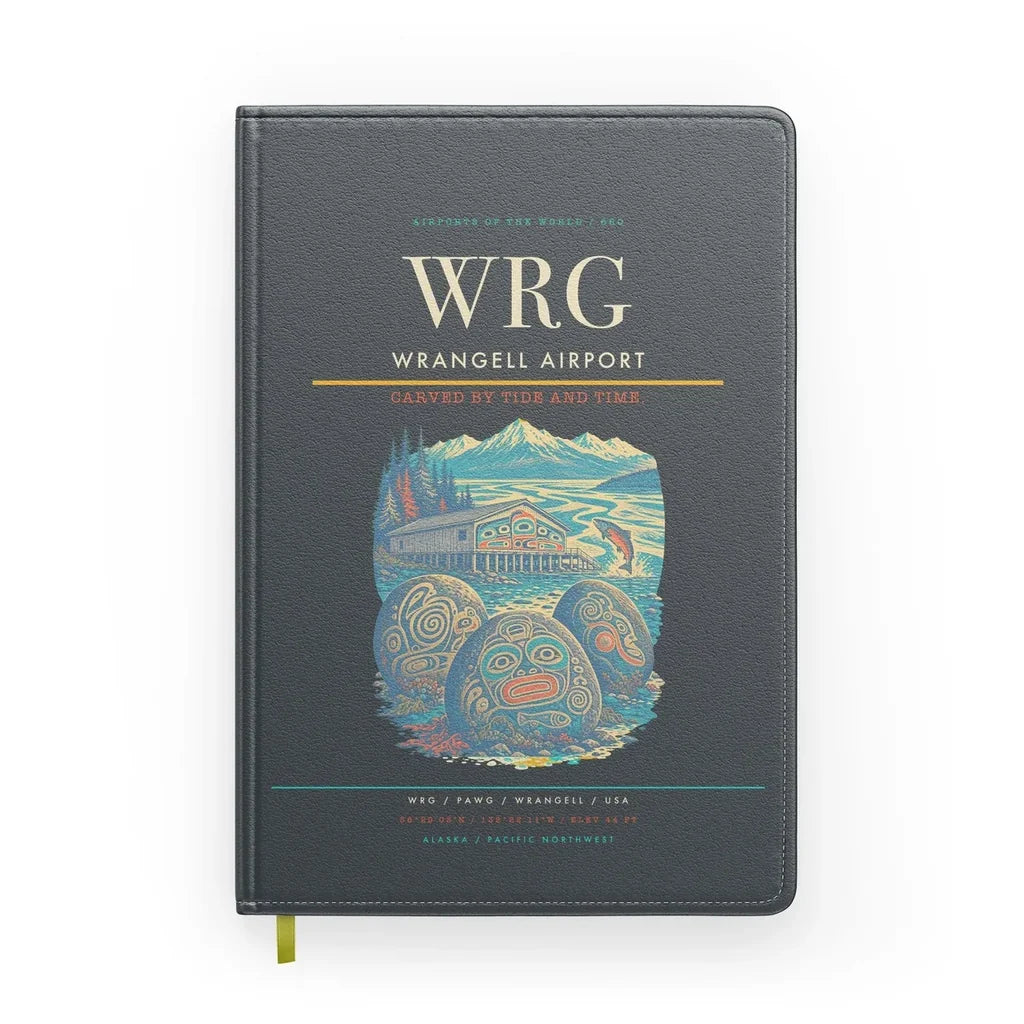 Wrangell Airport (WRG) design on gray notebook