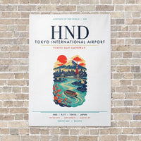 Thumbnail for Tokyo Haneda Airport HND vertical canvas print - no frame - white background