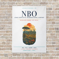 Thumbnail for Jomo Kenyatta International Airport Nairobi NBO vertical canvas print - no frame - white background