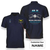 Thumbnail for DJI Air 2S design on navy blue polo with custom name badge