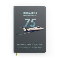 Thumbnail for Bombardier Learjet 75 Liberty design on gray notebook