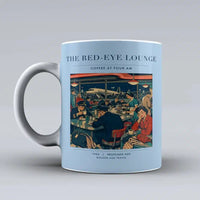 Thumbnail for VINTAGE G4082 - The Red-Eye Lounge - Ceramic Mug design on lightblue