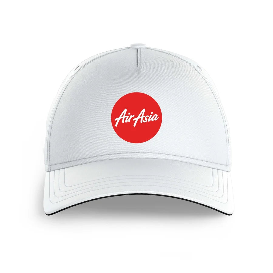 AirAsia logo printed on white cap