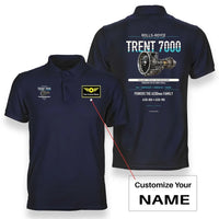 Thumbnail for TRENT 7000 design on navy blue polo with custom name badge