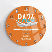 Thumbnail for Piper PA-24-250 Comanche 250 design on orange no frame wall clock