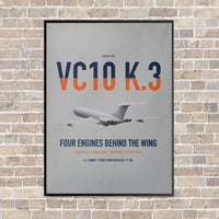 Thumbnail for Vickers VC10 K.3 vertical canvas print - framed - light gray background