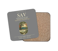 Thumbnail for Savannah-Hilton Head International Airport (SAV) design on gray 1 piece coaster
