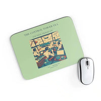 Thumbnail for VINTAGE G4375 - The Control Tower Tea - Designed Mouse Pads design on lightgreen rectangle