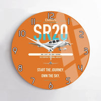 Thumbnail for Cirrus SR20 design on orange no frame wall clock