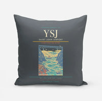 Thumbnail for Saint John Airport (YSJ) design on gray pillow