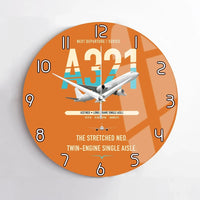 Thumbnail for Airbus A321neo design on orange no frame wall clock
