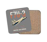 Thumbnail for F7U-3 Cutlass design on gray 1 piece coaster