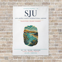 Thumbnail for Luis Muñoz Marín International Airport San Juan SJU vertical canvas print - no frame - white background