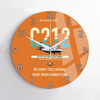 Thumbnail for CASA C-212-100 Aviocar design on orange no frame wall clock