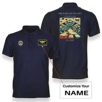 Thumbnail for VINTAGE G4508 - The Parachute Loft - Double-Side Polo T-Shirt design on navyblue+name
