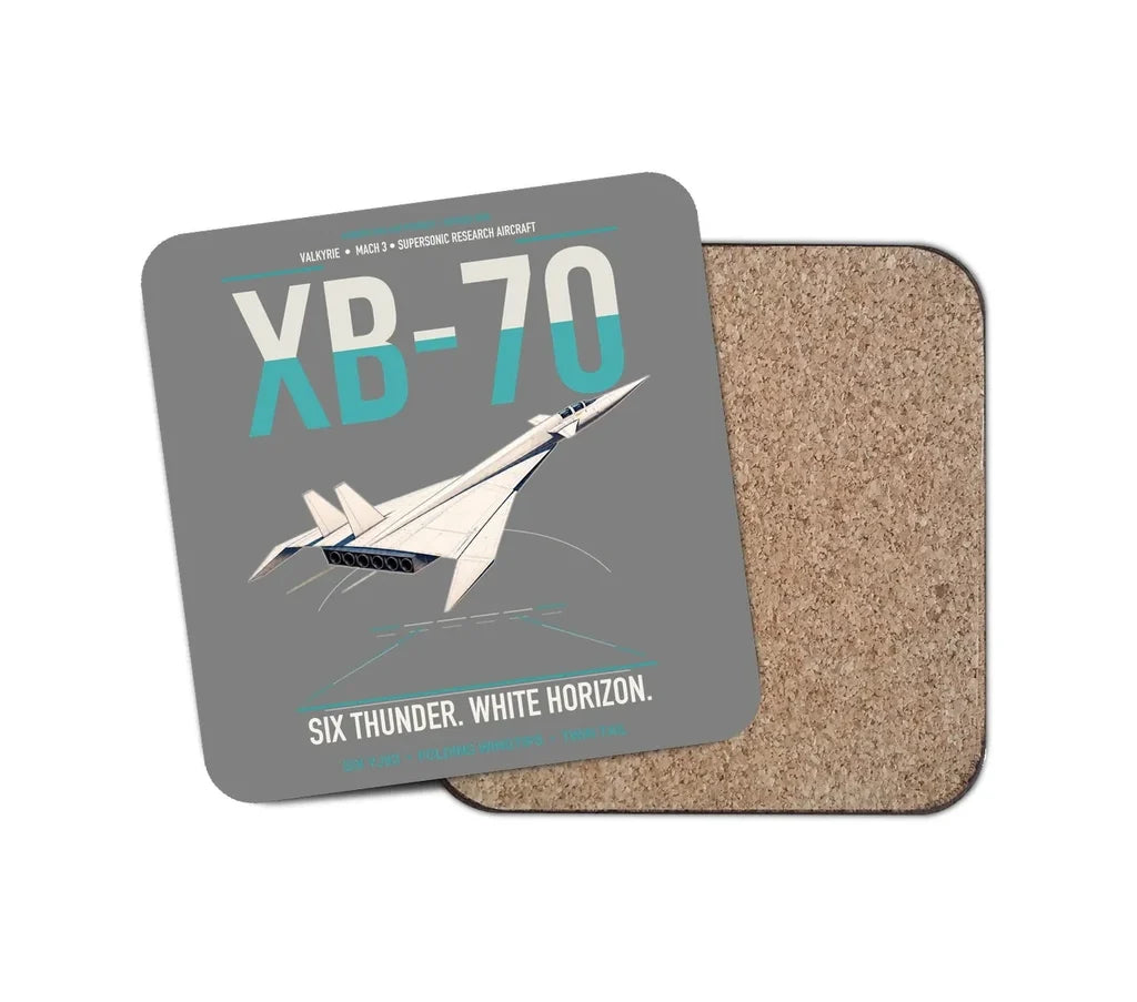 XB-70A Valkyrie design on gray 1 piece coaster