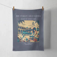 Thumbnail for VINTAGE G4336 - The Starlit Caravanserai - Designed Towels design on navyblue