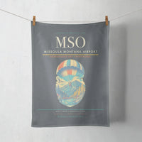 Thumbnail for Missoula Montana Airport (MSO) design on gray towel