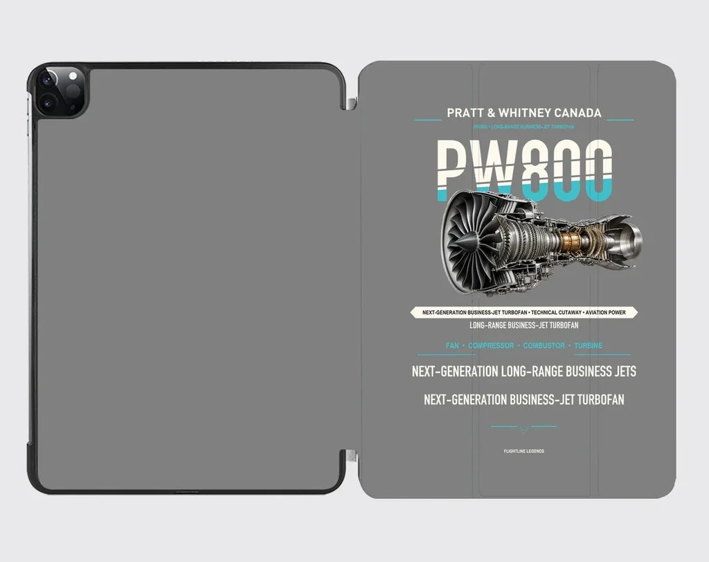 PW800 design on gray ipad tablet case
