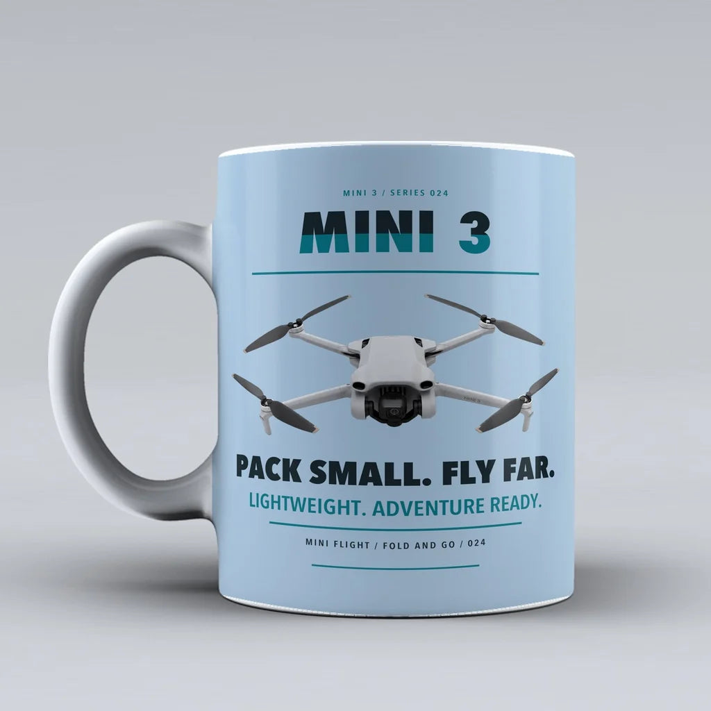 Mini 3 Mug design on light blue dji