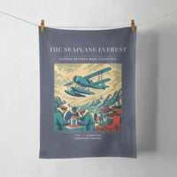 Thumbnail for VINTAGE G4296 - The Seaplane Everest - Designed Towels design on navyblue