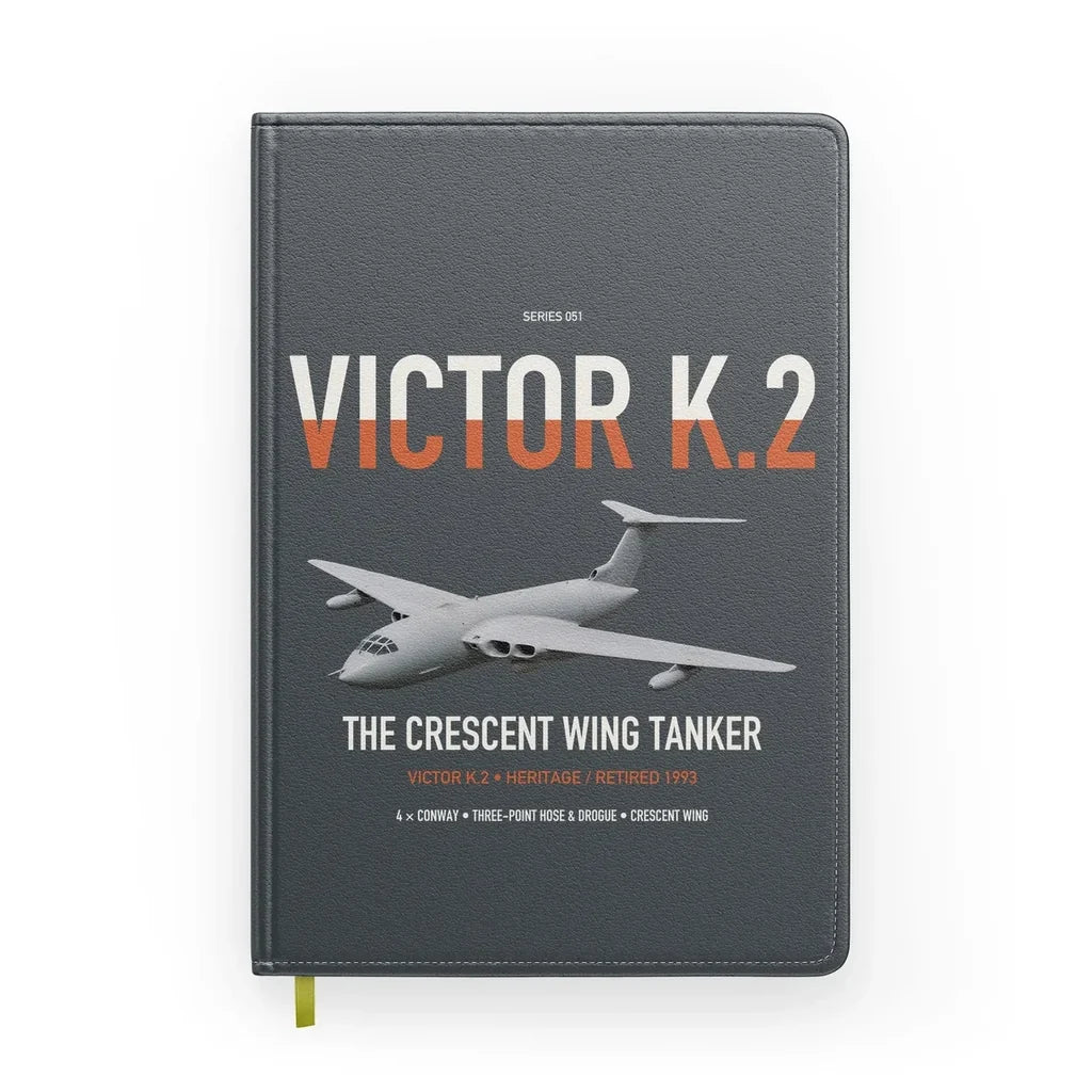 Handley Page Victor K.2 design on gray notebook