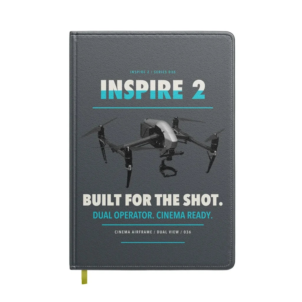 DJI Inspire 2 design on gray notebook
