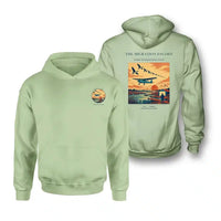 Thumbnail for VINTAGE G4448 - The Migration Escort - Double-Side Hoodie design on lightgreen double side