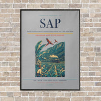 Thumbnail for Ramón Villeda Morales International Airport SAP — San Pedro Sula vertical canvas print - framed - light gray background