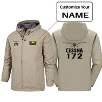 Thumbnail for Cessna 172 & Plane Designed Rain Jackets & Windbreakers - view 11