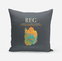 Thumbnail for Reggio Calabria Airport (REG) design on gray pillow