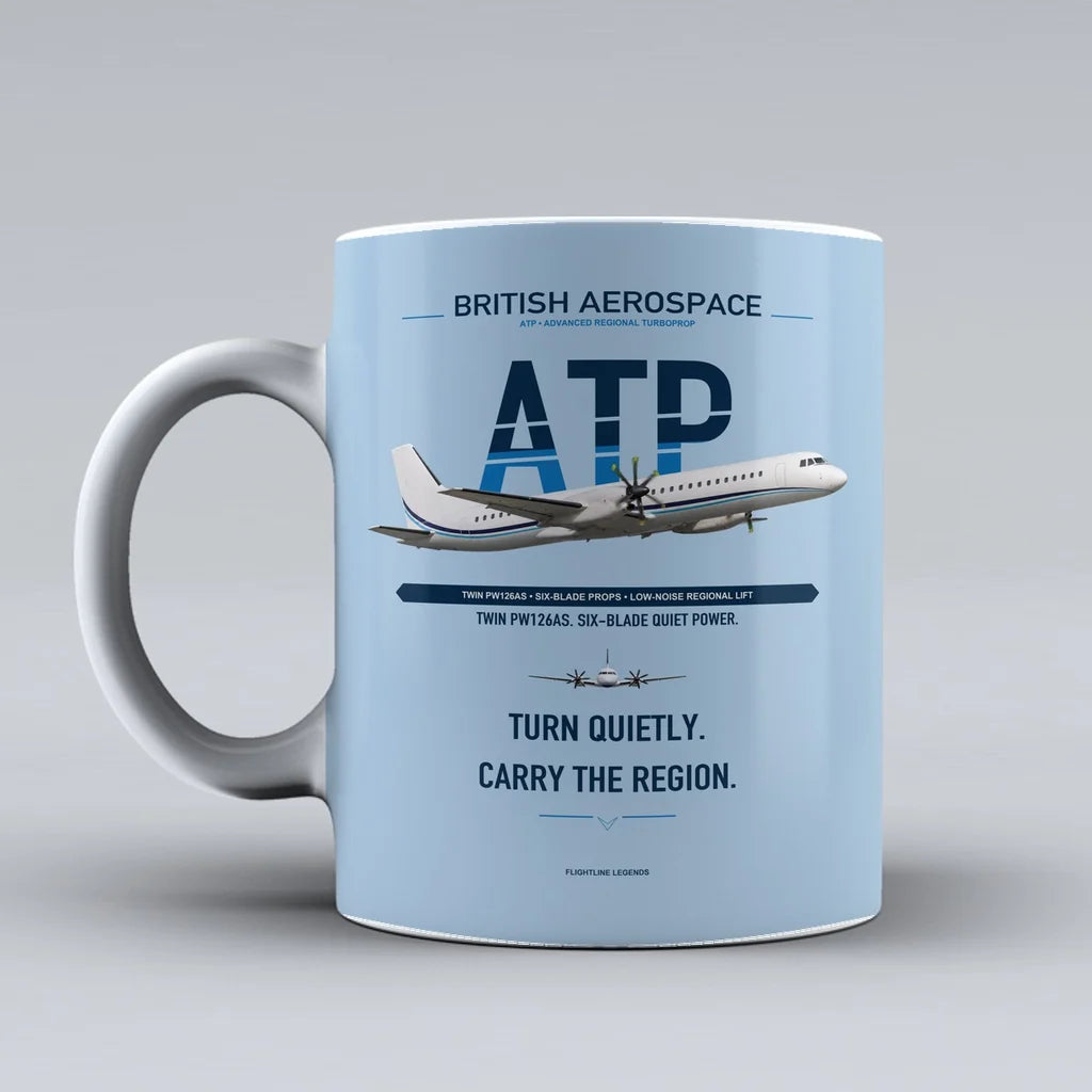 Aerospace ATP Mug design on light blue british