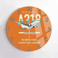 Thumbnail for Airbus A318 design on orange no frame wall clock