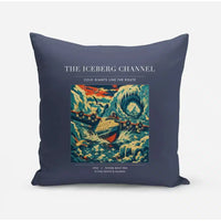 Thumbnail for VINTAGE G4276 - The Iceberg Channel - Designed Pillows design on navyblue