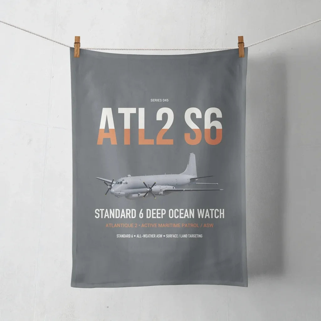 Atlantique 2 Standard 6 design on gray towel
