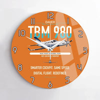 Thumbnail for Daher TBM 980 design on orange no frame wall clock