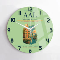 Thumbnail for Aalborg Airport AAL Wall-Clock No-Frame - Light Green
