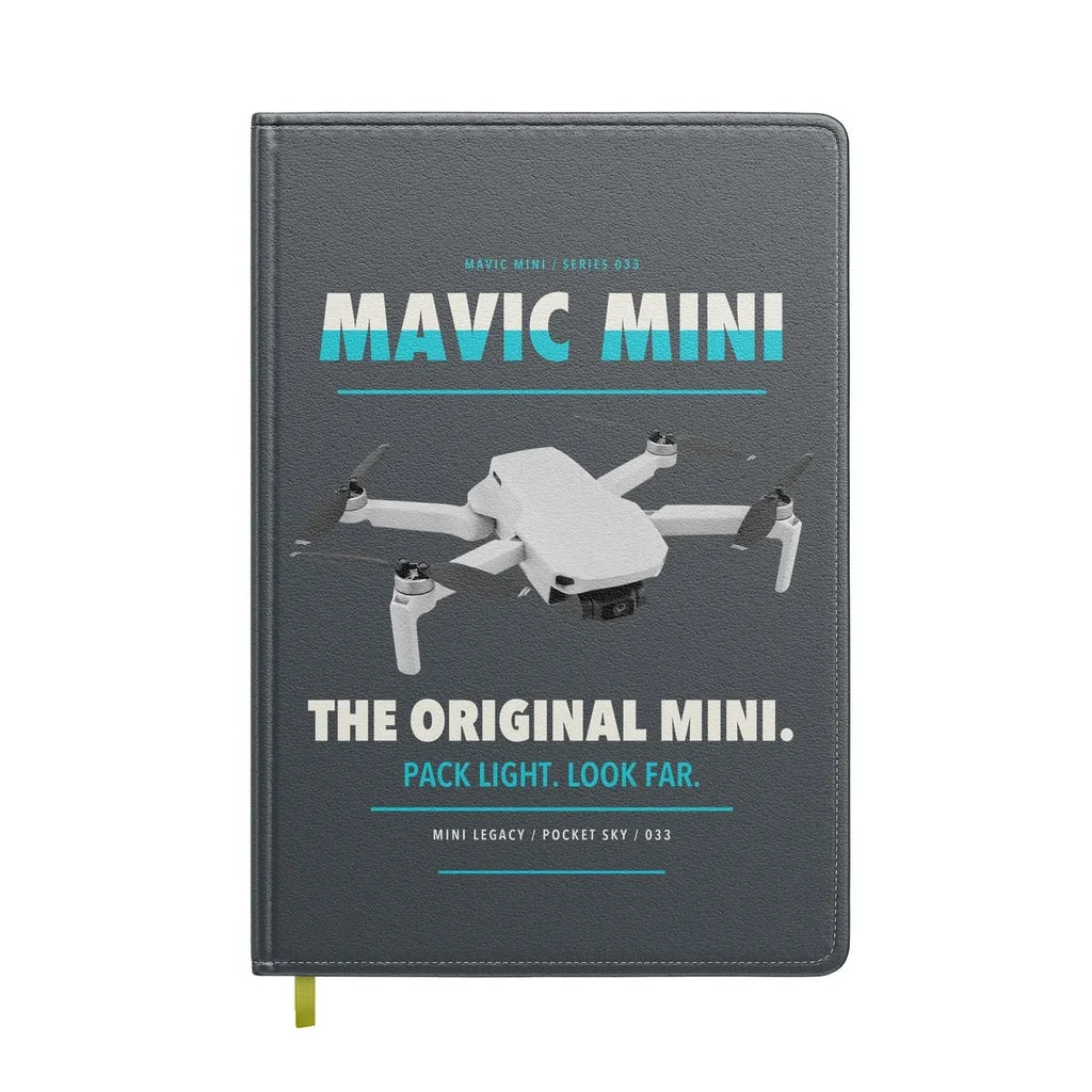 DJI Mavic Mini design on gray notebook