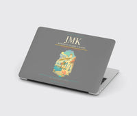 Thumbnail for Mykonos Island Airport (JMK) design on gray MacBook case