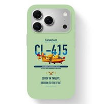 Thumbnail for Canadair CL-415 design on light green magsafe iphone case, for iPhone 17 Pro