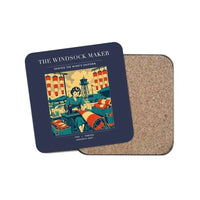 Thumbnail for The Windsock Maker - Designed Coasters design on navy blue 1-piece