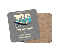 Thumbnail for Boeing 720B design on gray 1 piece coaster