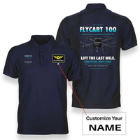 Thumbnail for DJI FlyCart 100 design on navy blue polo with custom name badge